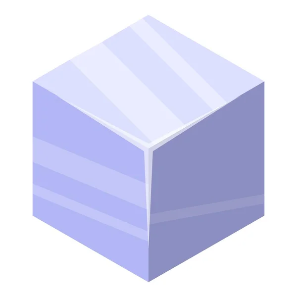 Ice cube ikon, isometrisk stil — Stock vektor