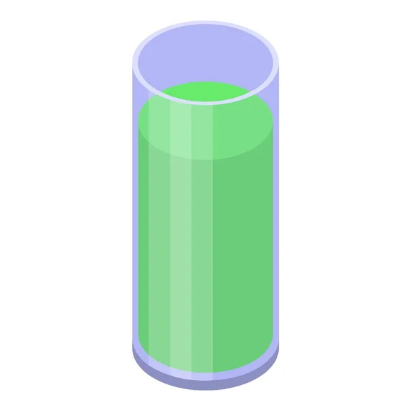 Icona in vetro di succo di lime, stile isometrico — Vettoriale Stock