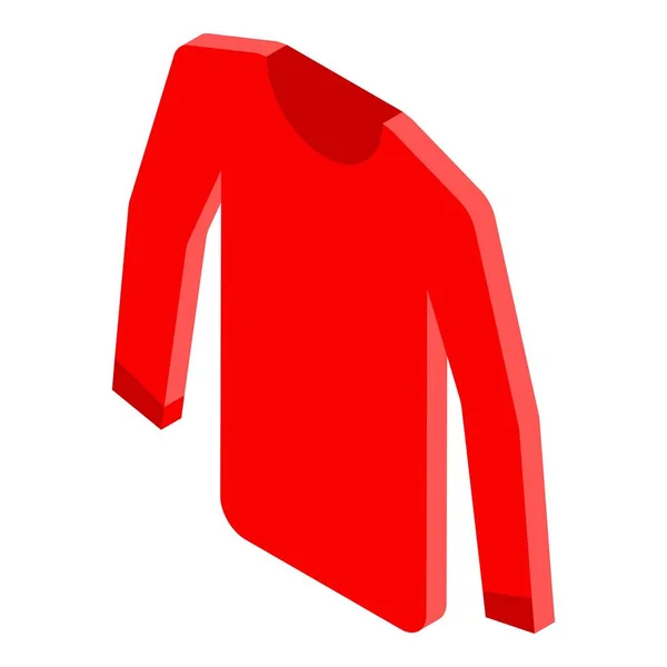 Jersey rojo icono, estilo isométrico — Vector de stock