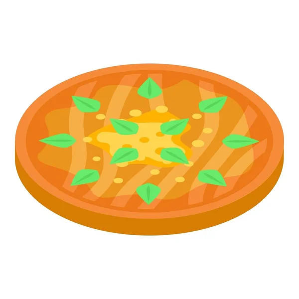 Icono de pizza de dieta, estilo isométrico — Vector de stock