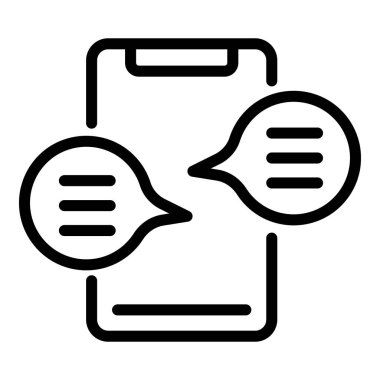 Smartphone sohbet simgesi, özet biçimi