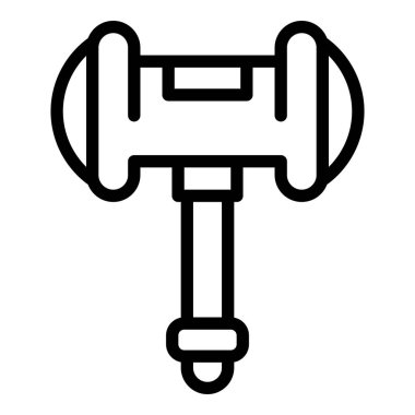 Tahta tokmak simgesi, anahat stili