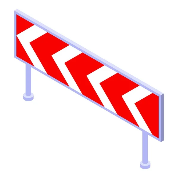 Icono de curva de peligro, estilo isométrico — Vector de stock