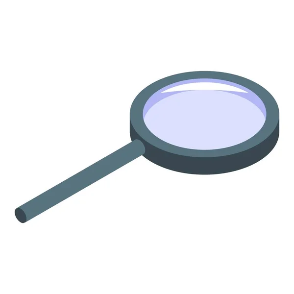 Magnifier icon, isometric style — Stock Vector