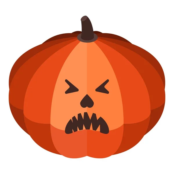 Pumpkin halloween icon, isometric style — Stock Vector