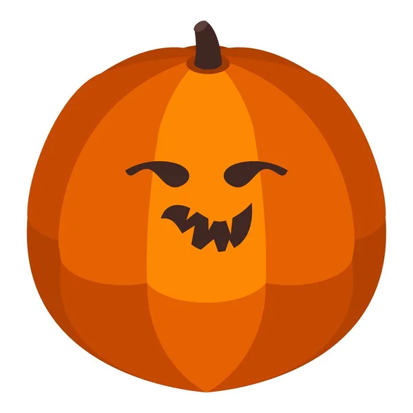 Icono decorativo de calabaza de vacaciones, estilo isométrico — Archivo Imágenes Vectoriales