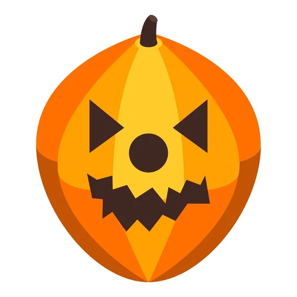 Spooky pumpkin icon, isometric style