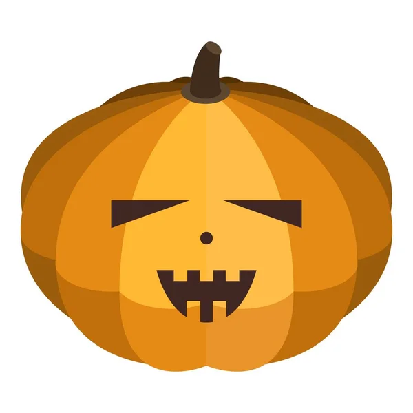 Icono maduro de la calabaza de Halloween, estilo isométrico — Archivo Imágenes Vectoriales