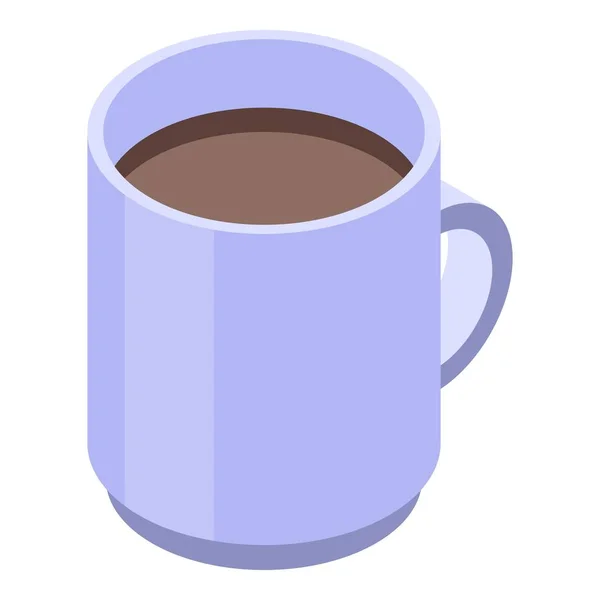 Ikona Ostružinový šálek čaje, izometrický styl — Stockový vektor