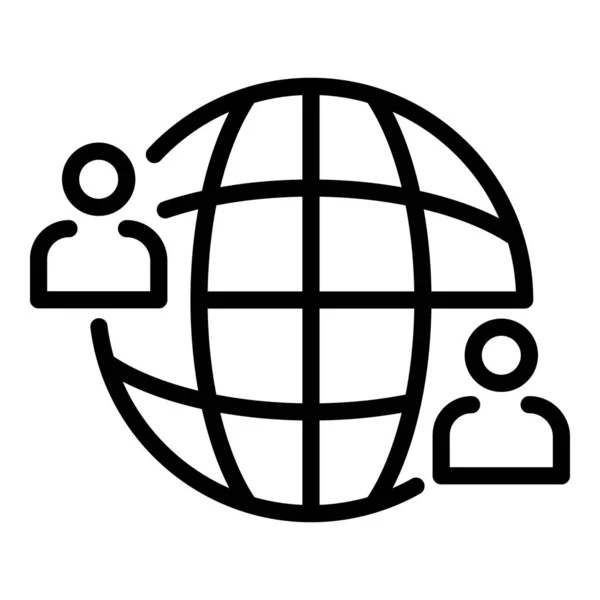 Ícone de conselho global, estilo esboço — Vetor de Stock