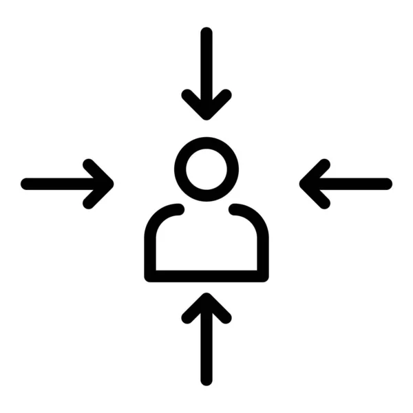 Icône de carrière professionnelle, style contour — Image vectorielle