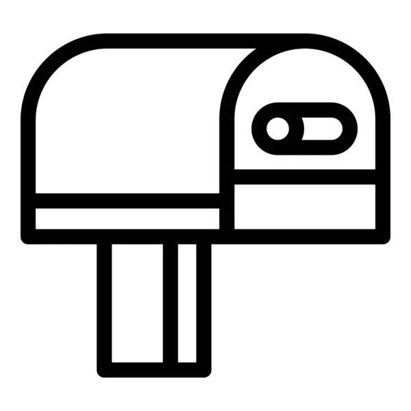 Классический значок почтового ящика, стиль контура — стоковый вектор