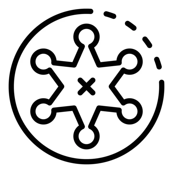 Icône étoile Justice, style contour — Image vectorielle