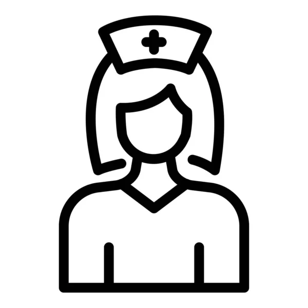 Apotheker Krankenschwester Ikone, Umriss Stil — Stockvektor