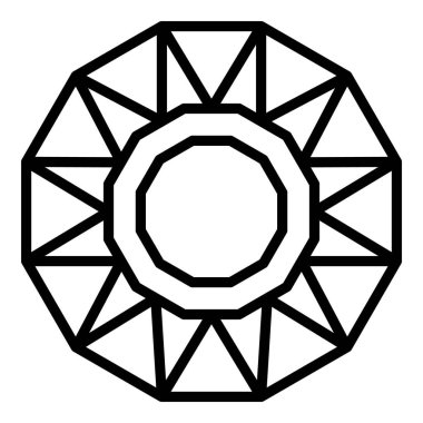 Zümrüt mücevher simgesi, taslak biçimi