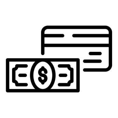 Para trasnfer kredi kartı simgesi, özet biçimi