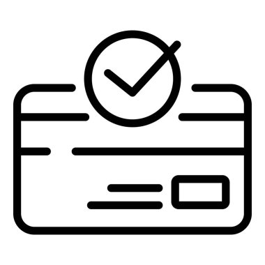 Onaylanmış kredi kartı simgesi, özet biçimi