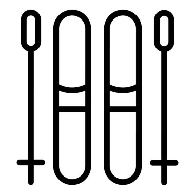 Kayak ekipmanı simgesi, özet biçimi