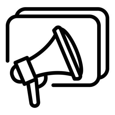 Megafon pazarlama simgesi, özet biçimi