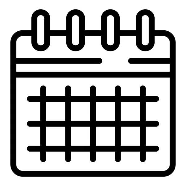 Calendar icon, outline style — Stock Vector