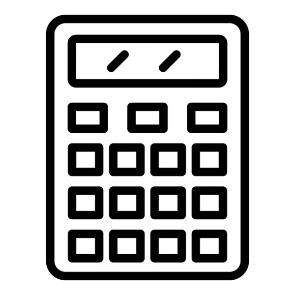 Geld calculator pictogram, omtrek stijl — Stockvector
