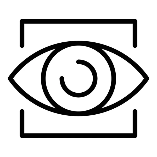 Augenscanner-Symbol, Umrissstil — Stockvektor