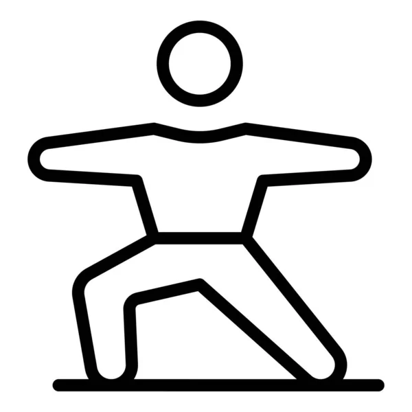 Ikona ćwiczeń gimnastycznych, styl konturu — Wektor stockowy