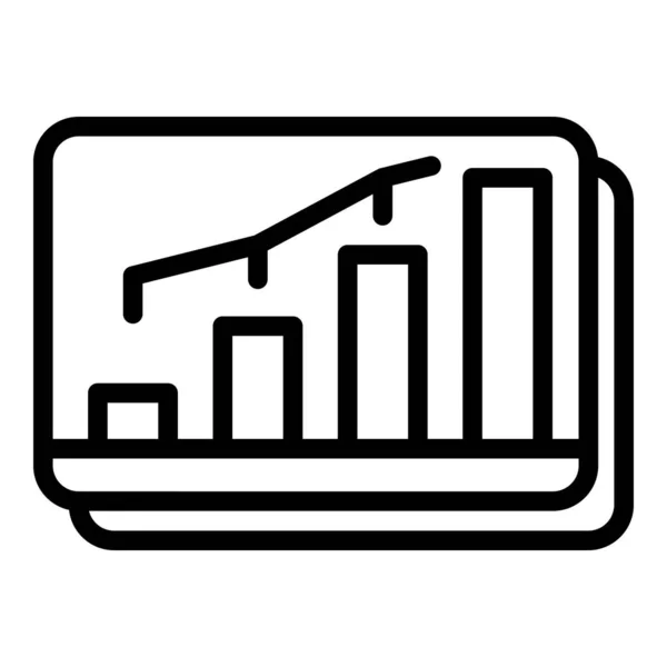 Ikona grafu kampaně, styl osnovy — Stockový vektor