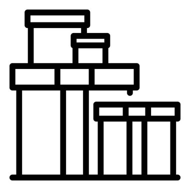 Karton yer değiştirme kutusu simgesi, özet biçimi