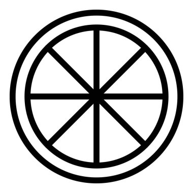 Üstteki simgede yarım limon, taslak biçimi