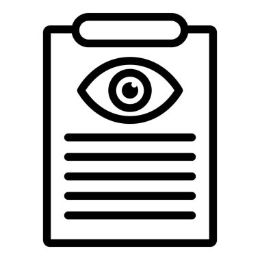 Göz doktoru belge simgesi, özet biçimi