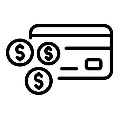 Kredi kartı ve sikke simgesi, özet biçimi