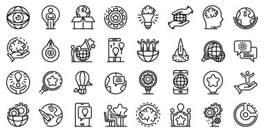 Yenilik Icons set, anahat stili