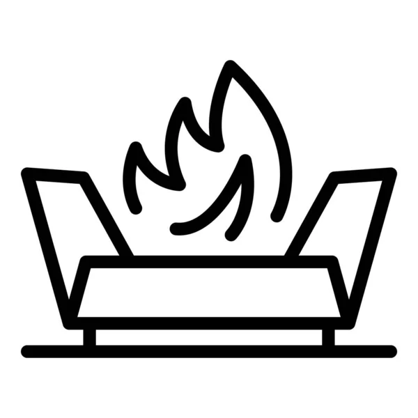 Піктограма Bonfire, стиль контуру — стоковий вектор