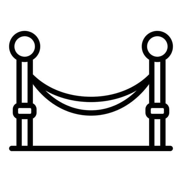 Hammock icon, outline style — Stock Vector
