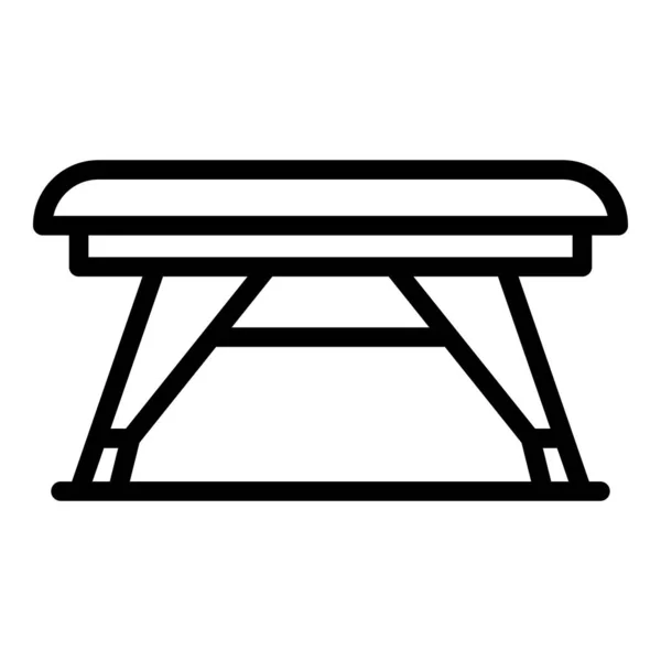 Ikon tabel kecil, gaya garis luar - Stok Vektor