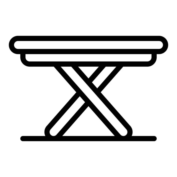 折りたたみテーブルアイコン、アウトラインスタイル — ストックベクタ