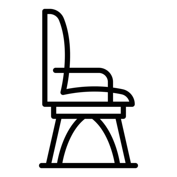 Ikona krzesła biurowego, styl konturu — Wektor stockowy