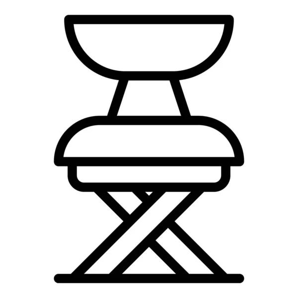Icono de silla pequeña, estilo de esquema — Vector de stock
