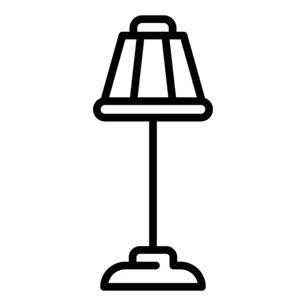 Icono de lámpara de noche, estilo de esquema — Vector de stock