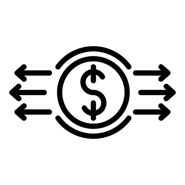 Exchange rates icon, outline style — Stock Vector