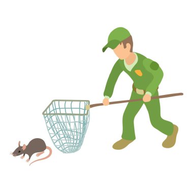 Pest control icon, isometric style clipart