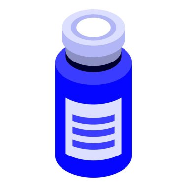 Şırınga şişesi simgesi, izometrik biçim