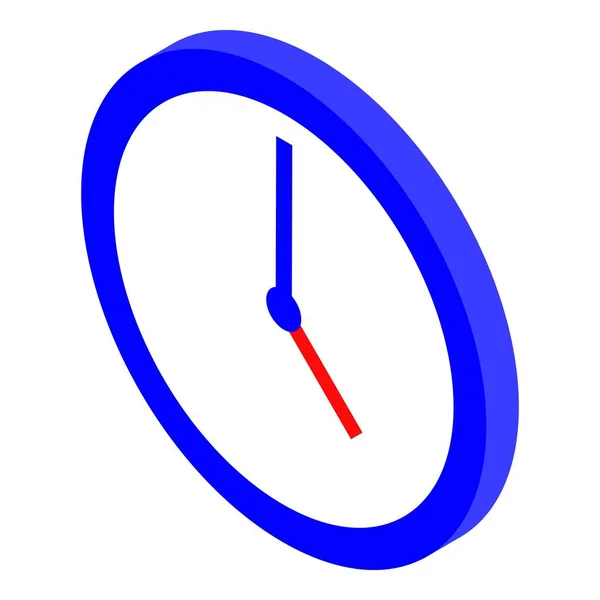 Icono del reloj de pared del hospital, estilo isométrico — Vector de stock