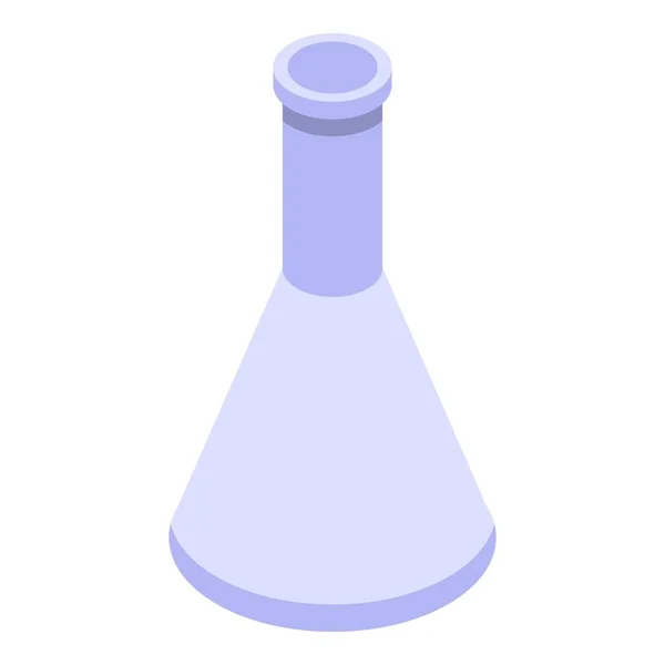 Empty flask icon, isometric style — Stock Vector