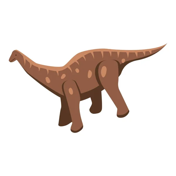 Icono de dinosaurio punteado, estilo isométrico — Archivo Imágenes Vectoriales