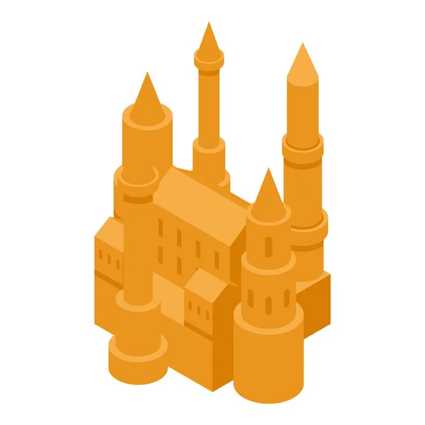 Ikona zamku Kid piasek, izometryczny styl — Wektor stockowy