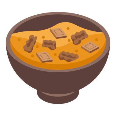 Müsli kase simgesi, izometrik biçim