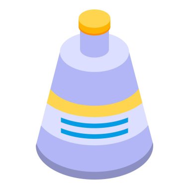 Banyo temizleyici şişe simgesi, izometrik stil