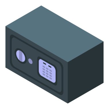 Para güvende simgesi, izometrik stili